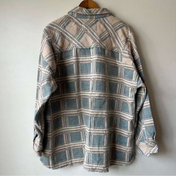 Free People We The Free Arizona Sky Jacquard Plaid Shirt - Picture 4 of 12